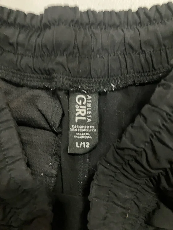 Athleta Girl Mint Green Tank Top and Black Athletic Shorts Sz 12 GUC - Picture 10 of 14